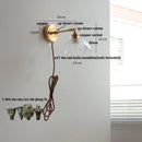 Axyaa Modern Glass Wall Lamp with Pull Chain Switch for Living Room