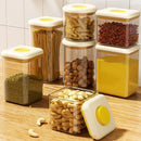 Axyaa Food Storage Box: One-Button Press, Large Capacity, Transparent Container