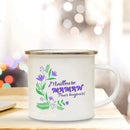 Axyaa Best Mom French Enamel Mug -  Creative Coffee Cup Gift