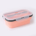 Axyaa Silicone Lunch Box Spoon Portable Bento Box 900ml Microwavable Adult Student