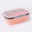 Axyaa Silicone Lunch Box Spoon Portable Bento Box 900ml Microwavable Adult Student