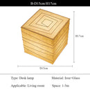 Axyaa Modern Simplicity LED Table Lamp Glass Lampshade Square Design