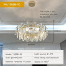 Axyaa Crystal Chandelier: Elegant LED Pendant Light for Luxury Dining Living Kitchen Bedroom