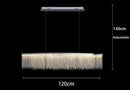 Axyaa Tassel Pendant Aluminum Chain Chandelier for Living Room Kitchen