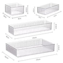 Axyaa Plastic Desk Drawer Organizer Box Storage for Jewelry, Makeup, and Accessories