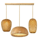 Axyaa Rattan Bamboo Pendant Light for Dinning Room Chandelier and Kitchen Lighting