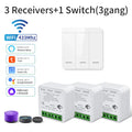 Axyaa Smart WiFi Switch Receiver with RF433MHz Wireless Panel Switch for Home Appliances