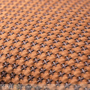 Axyaa Modern Orange Leather Woven Square Pillow