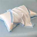 Axyaa Ice Silk Pillowcase Pair 2025 - Wide Edge Lace Cover