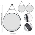 Axyaa 600mm Round LED Bathroom Mirror Anti-fog Wall Hanging Illuminated Lighted Black/Gold Frame