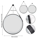 Axyaa 600mm Round LED Bathroom Mirror Anti-fog Wall Hanging Illuminated Lighted Black/Gold Frame