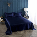 Axyaa Silky Satin Queen Bed Sheet Set Luxury Solid High End Rayon Sheets