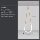 Axyaa LED Bar Counter Chandeliers: Minimalist Art Decor for Restaurant, Villa, Hotel Lobby