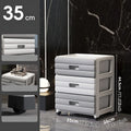 Axyaa 6 Tier Drawer Storage Cart, Gray/Brown, Mobile Organizer with Wheels.