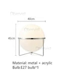 Axyaa Chrome Metal LED Desk Lamp with White Acrylic Ball Lights