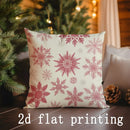 Axyaa Winter Festive Deer & Snowflake Pattern Cushion Cover for Sofa, Bedroom, Car