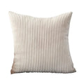 Axyaa Soft Corduroy Cushion Cover in Corn Striped Design for Cozy Living Room Decor.
