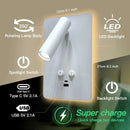 Axyaa Modern LED Wall Light with USB Charging – Simple & Sleek Lighting Solution