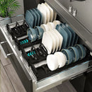 Axyaa Kitchen Dish Drying Rack: Adjustable Over-The-Sink Organizer Cabinet Holder