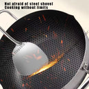 Axyaa Stainless Steel Honeycomb Cookware Set - Non-Stick Frying Pan, Wok, Soup Pot & Lid