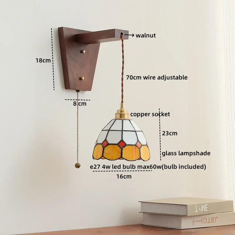 Axyaa Modern LED Glass Wall Sconce Nordic Stair Light Fixture