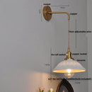 Axyaa Nordic LED Wall Light Brass Pull Chain Switch Bedside Lamp - Modern Design