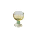 Axyaa Green Ball Stemmed Red Wine Glass - Short Stem Cocktail Goblet