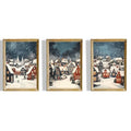 Axyaa Christmas Village Snow Canvas Print - Festive Winter Holiday Wall Art