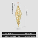 Axyaa Luxury Crystal Chandelier for Villa Living Room and Spiral Staircase