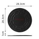 Axyaa Rock Pattern Ceramic Plate for Western Food, Steak, Cake, & Desserts.
