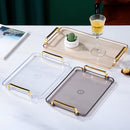 Axyaa Plastic Food Storage Tray Breakfast Plate Rectangular Cosmetic Dish