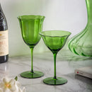Axya Ribbed Glass Tall Cocktail Champagne Martini Set