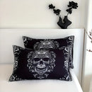 Axyaa Gothic Skull Victoria Baroque Bed Sheet Set for Stylish Bedroom Decor