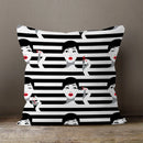 Axyaa Soft Velvet Beauty Pillowcase - Black & White Plush Cushion Cover