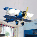 Axyaa Two-wing Aircraft Model Airplane Kids Room Ceiling Light