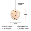 Axyaa Kids Room Embroidered Pendant Light