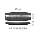 Axyaa Ceramic Sushi Plate Set - Stylish Tableware for Sashimi, Dim Sum, and Barbecue