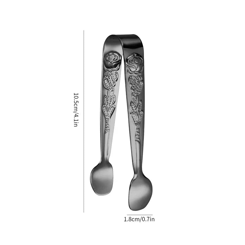 Axyaa Stainless Steel Mini BBQ Tongs for Cooking and Serving