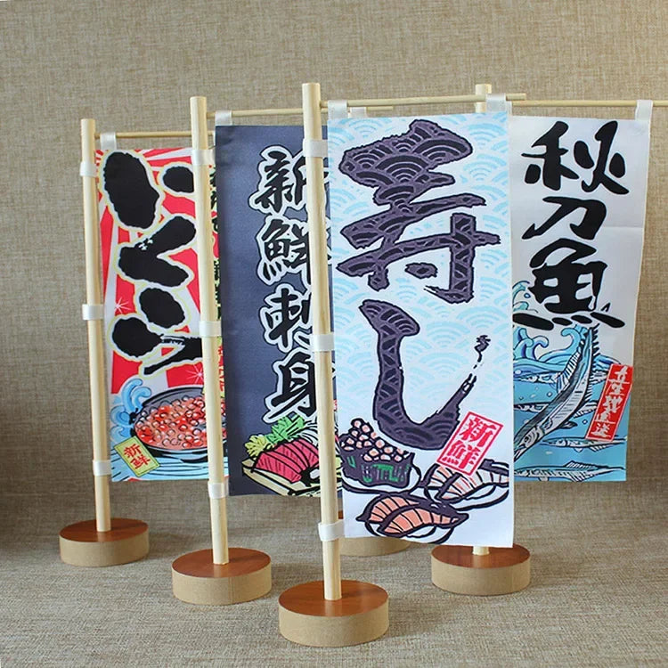 Axya Mini Sushi Shop Flag Curtain for Japanese Restaurant Decoration