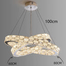 Axyaa Crystal Chandelier, Luxury Pendant Light for Living and Dining Room