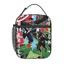 Axyaa Insulated Captain America Lunch Bag: Reusable Thermal Bento Box for Picnic