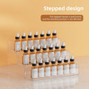 Axyaa Transparent Plastic Nail Polish Display Stand Staircase Makeup Organizer
