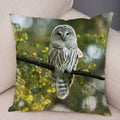 Axyaa Wild Owl Cushion Cover: Decorative Sofa Pillowcase for Home and Children's Room
