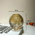 Amber Glass Vase for Desk Decor - Axyaa Texture Floral Pot Bouquet Holder