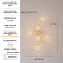 Axyaa Modern Flower Glass Wall Lamp for Luxury Living Room and Bedroom Decor