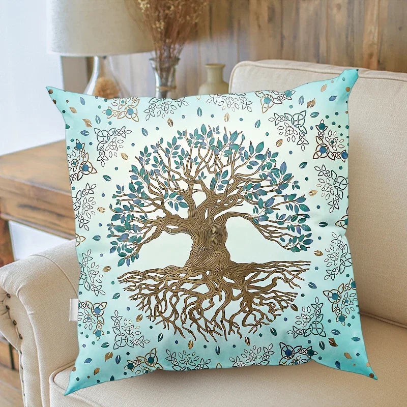 Axyaa Sun Moon Stars Tarot Pillowcase for Home Decor Sofa Chair Mysterious Divination