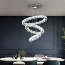 Axyaa Crystal Chandelier: Modern Large Pendant Lights for Living Room, Bedroom Ceiling Lamp