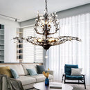 Axyaa Crystal Industrial Chandelier for Living Dining Bedroom