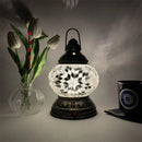 Turkish Mosaic Table Lamp by Axyaa – Rechargeable Handcrafted Night Light