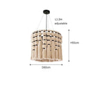 Axyaa Handmade Rope Woven Light for French Chandelier Vintage High Rise Villa Bedroom Dining Room.